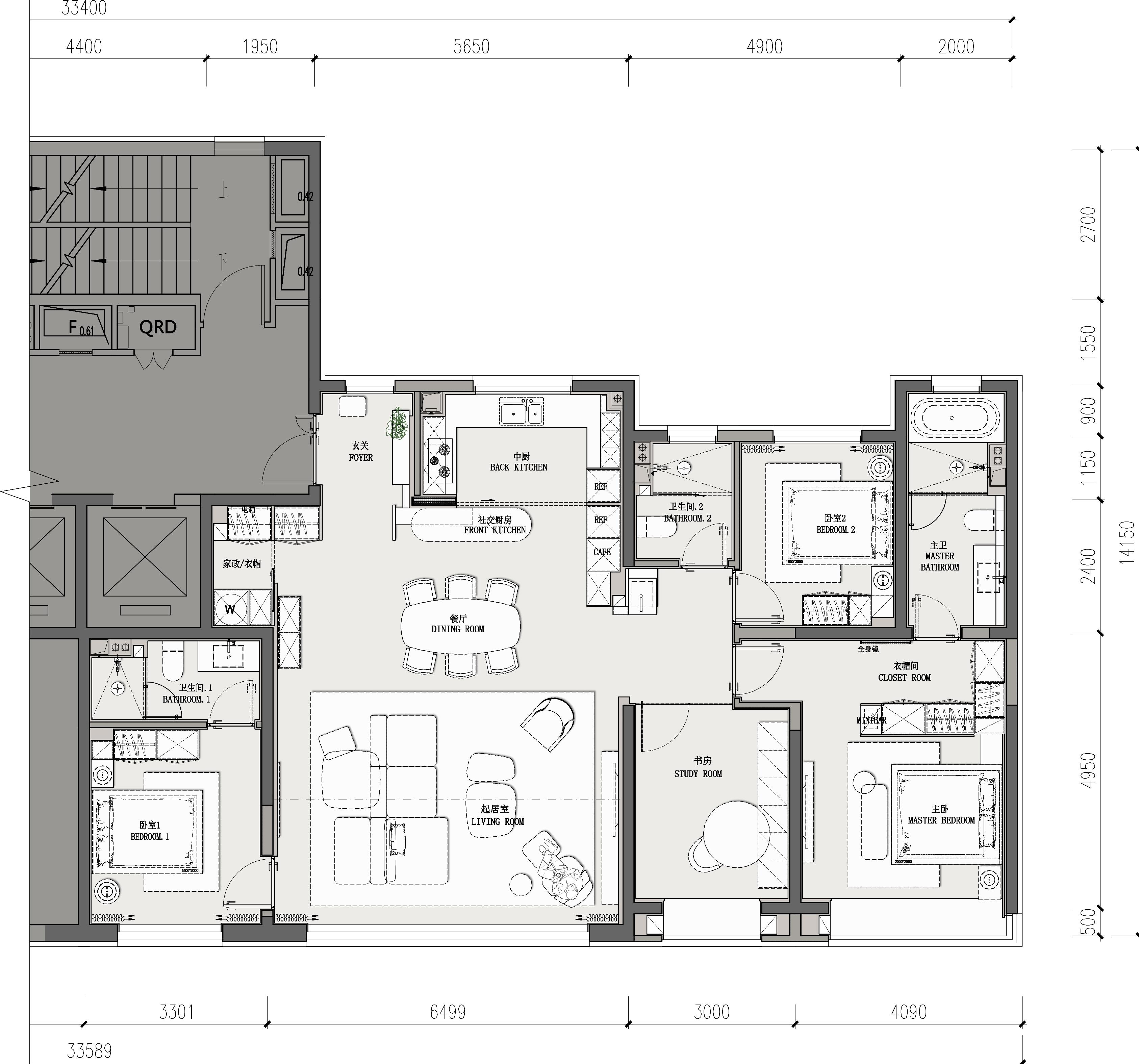 [北京]华润纪家庙两套大平层样板间